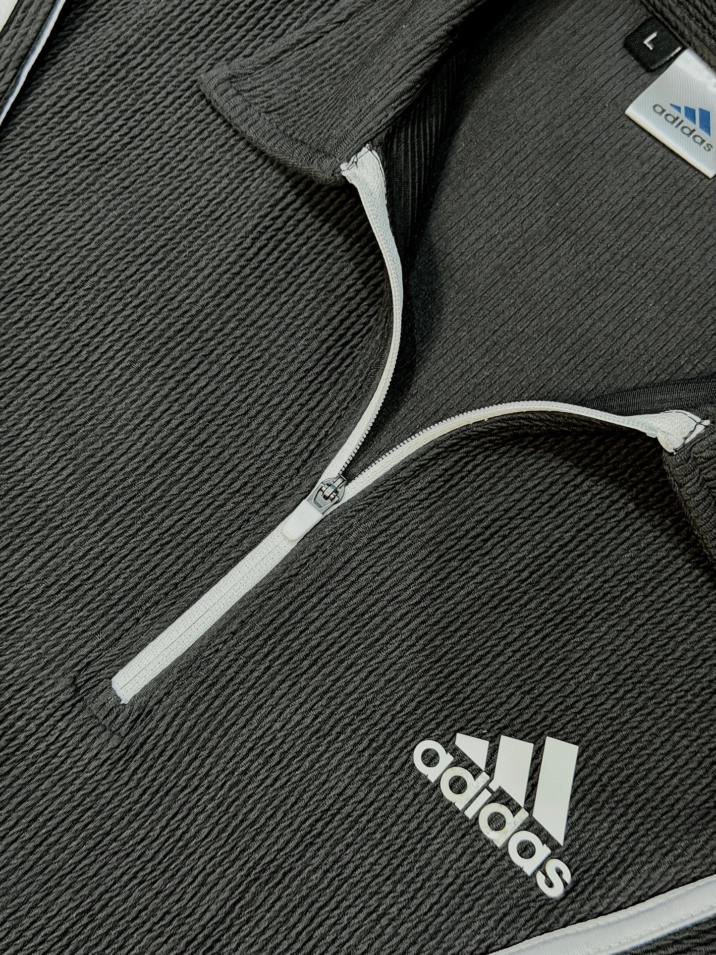 GREY COLAR HALF ZIP ADIDAS TRACKSUIT FOR MEN'S