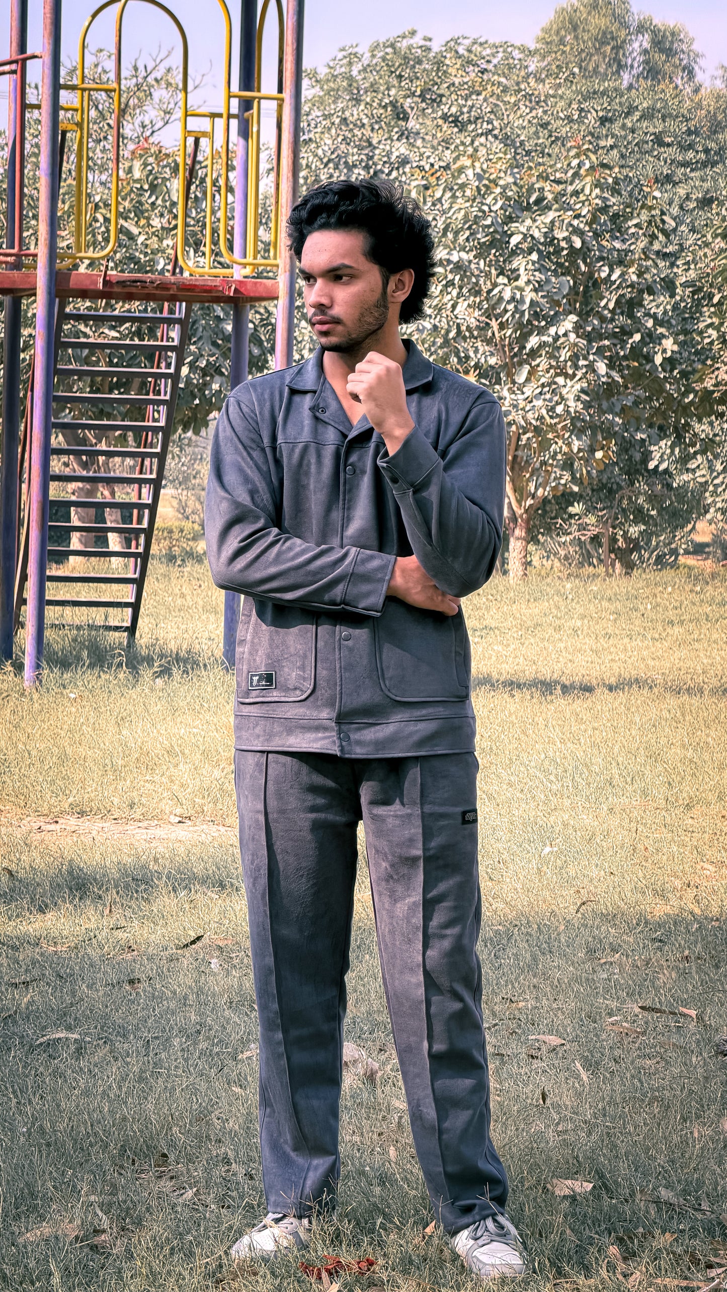 GREY BURBERRY SWEET SCUBA TRACKSUIT FOR MEN,S