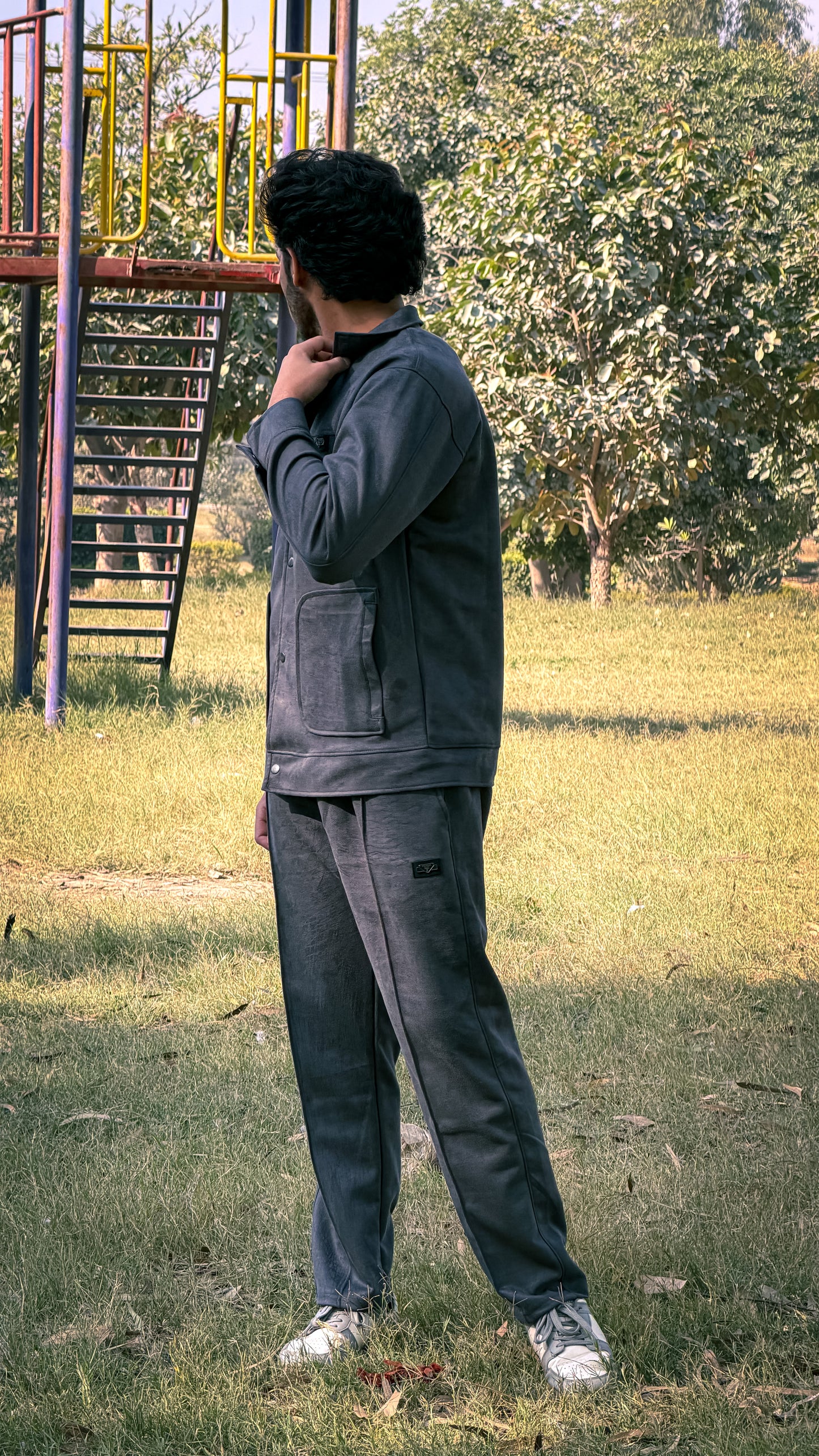 GREY BURBERRY SWEET SCUBA TRACKSUIT FOR MEN,S