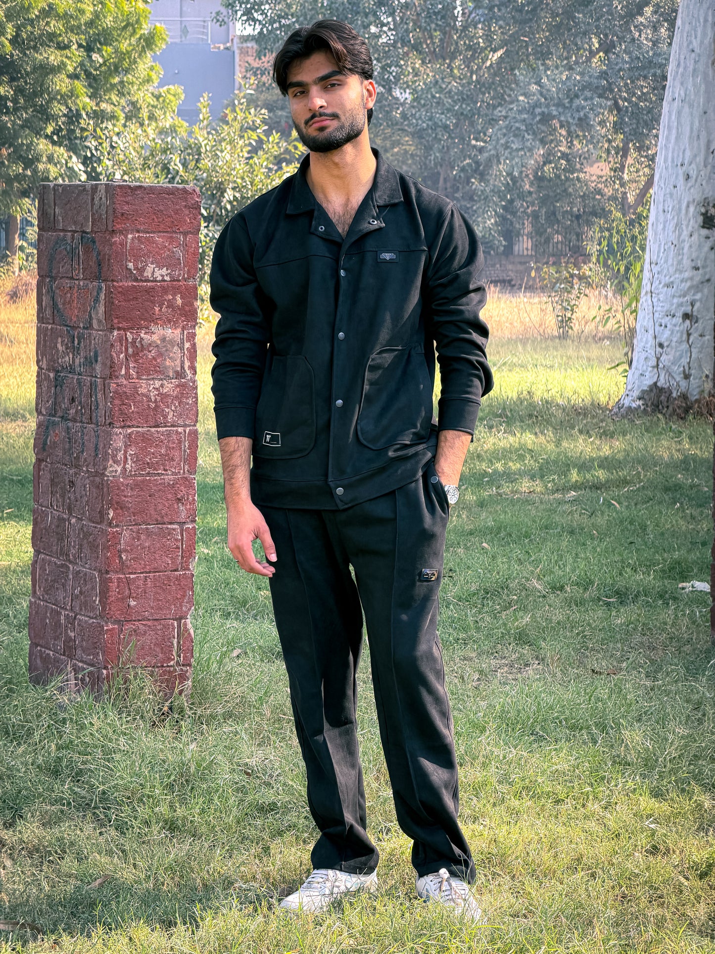 BLACK BURBERRY SWEET SCUBA TRACKSUIT FOR MEN,S